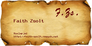 Faith Zsolt névjegykártya
